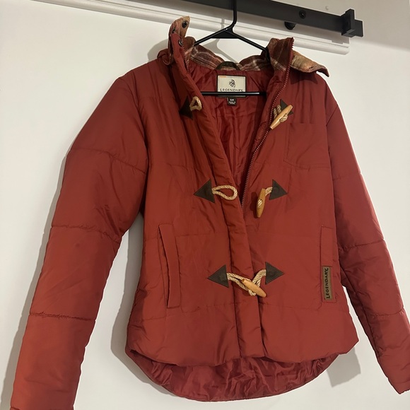 Legendary Whitetails Red Puffer Jacket with Hood - Picture 1 of 5